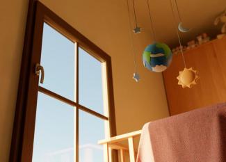 estores enrollables para la habitación de los niños