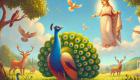 Fábula para niños de Fedro: El pavo real que no estaba contento