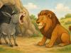 Fábula de Esopo: El león y el asno presuntuoso