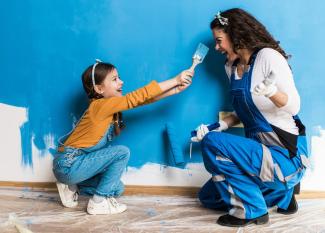 pintar habitación de los niños en familia