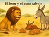 Fábula El león y el asno salvaje