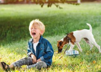 Miedo de los niños a los perros