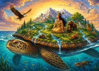 Mito para niños sobre la tortuga que lleva el mundo