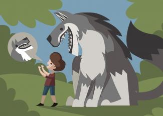 Cuentos educativos para los niños: Pedro y el lobo