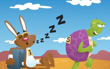 La liebre y la tortuga. Fábula con moraleja para niños