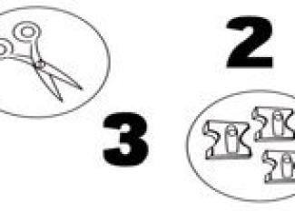 Fichas escolares de matemáticas. Los números uno, dos y tres