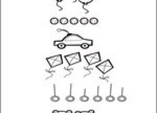 Contar los juguetes. Ficha de matemáticas para niños