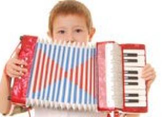 Instrumentos musicales para niños. El acordeón