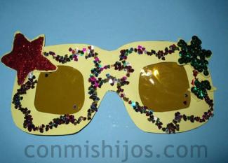 Gafas de estrella. Manualidad de Carnaval para niños