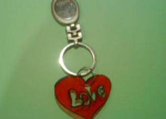 Heart keyring