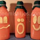 Botella calabaza. Manualidades de Halloween para niños