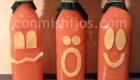 Botella calabaza. Manualidades de Halloween para niños