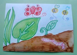 Bichitos del jardín. Dibujos paso a paso para niños pequeños