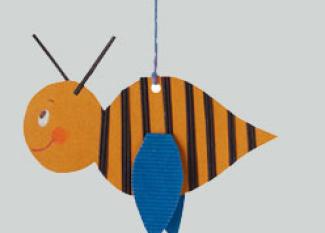 Abeja. Manualidades de cartón para niños