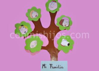 Árbol genealógico. Manualidades con cartulina para niños