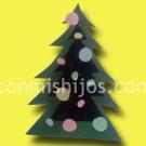 Árbol de Navidad luminoso. Manualidad de cartulina para niños