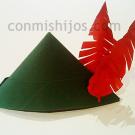 Sombrero de Robin Hood. Manualidades de disfraces para niños