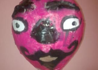 Papier mache head