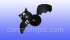 Murciélago de globos. Manualidades de Halloween