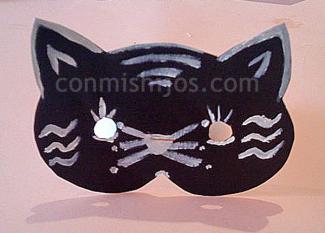 Máscara de gato. Manualidades de disfraces para niños