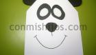 Máscara de oso panda. Manualidad de Carnaval para niños