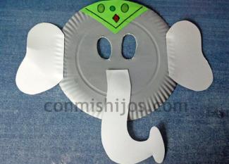 Máscara de elefante indio. Un disfraz para los niños