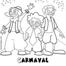 Dibujo de un desfile de Carnaval para pintar con los niños