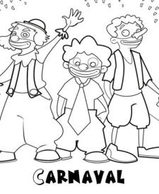 Dibujo de un desfile de Carnaval para pintar con los niños