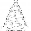Árbol de Navidad para imprimir y colorear. Dibujos navideños para niños