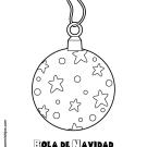 Dibujos para colorear de bolas de Navidad por los niños