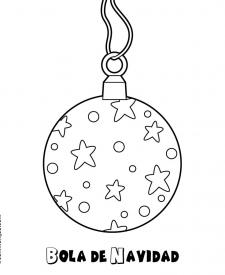 Dibujos para colorear de bolas de Navidad por los niños
