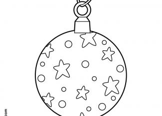 Dibujos para colorear de bolas de Navidad por los niños