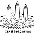 Centro de Navidad. Dibujo para los niños