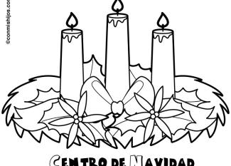 Centro de Navidad. Dibujo para los niños