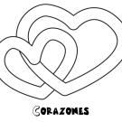 Dibujo de corazones para imprimir y colorear