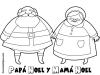 Papá y Mamá Noel. Dibujos para imprimir y colorear