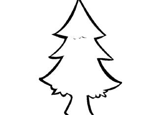 Abeto de Navidad. Dibujo para colorear