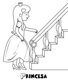 Princesa subiendo la escalera