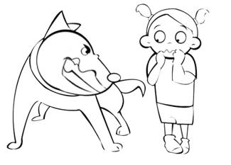Niña con perro