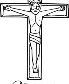 Dibujos de primera Comunión para colorear: Jesucristo en la Cruz