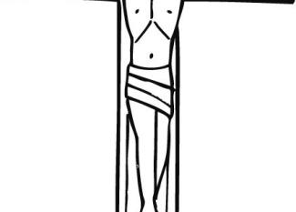 Dibujos de primera Comunión para colorear: Jesucristo en la Cruz