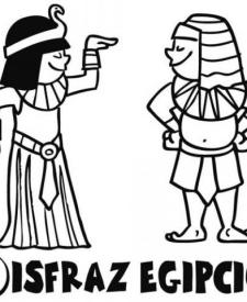 Dibujos de disfraces egipcio y Cleopatra para Carnaval de los niños