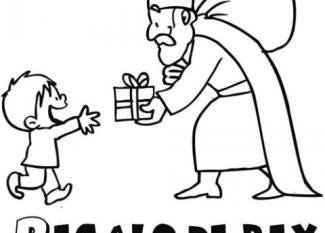 Rey Mago dando un regalo de Navidad a un niño