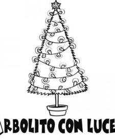 Árbol decorado con luces para pintar