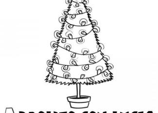 Árbol decorado con luces para pintar