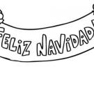 Cartel infantil de Feliz Navidad para colorear