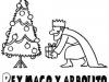 Dibujo de árbol de Navidad y Rey Mago para niños