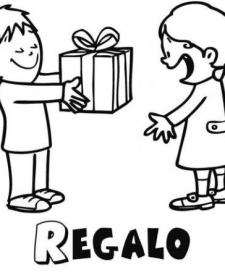 Dibujos infantiles de regalos para niños. Dibujos de cumpleaños