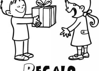 Dibujos infantiles de regalos para niños. Dibujos de cumpleaños