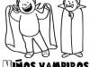 Dibujo de niños vampiros para pintar